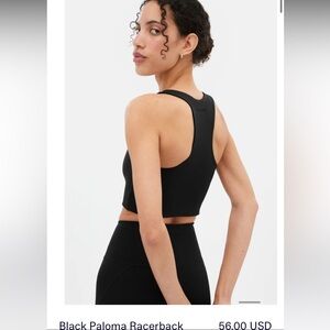 Girlfriend Collective Black Paloma Racerback Bra